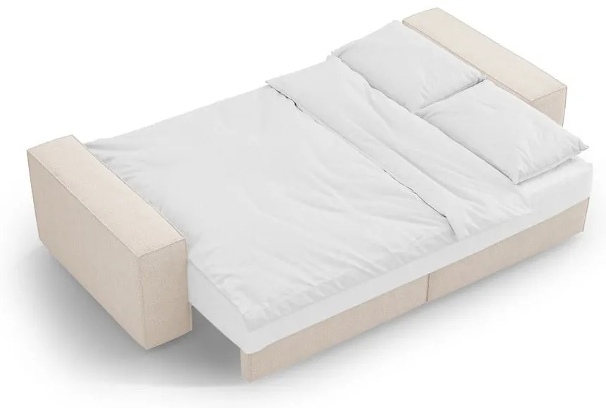 Бежов разтегателен диван от букле 247 cm Jodie – Micadoni Home