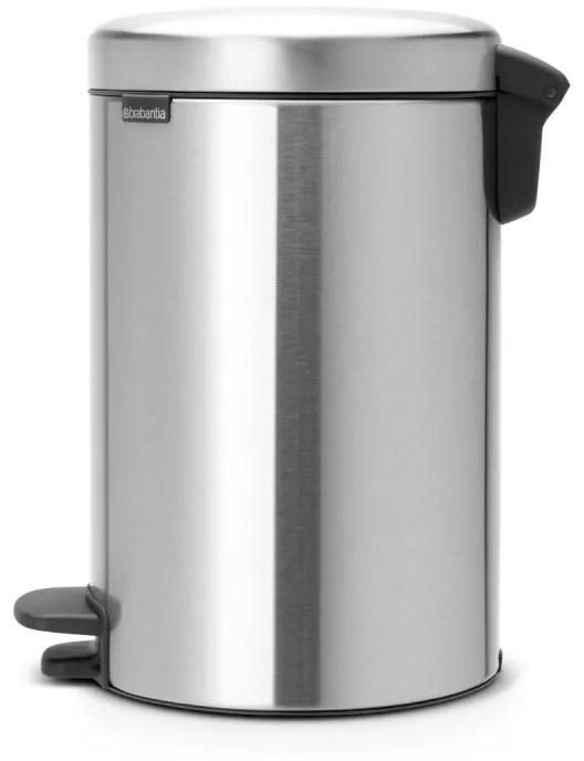 Кош за боклук с педал Brabantia NewIcon 649026, 12 л, Плавно затваряне, Противоплъзгаща основа, Инокс/Мат