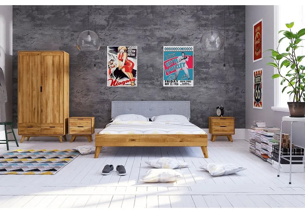 Дъбов гардероб 90x180 cm Greg - The Beds