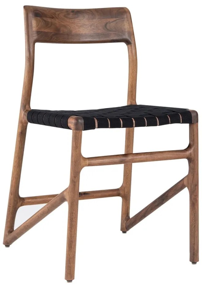 Трапезен стол в черен и кафяв цвят Fawn – Gazzda