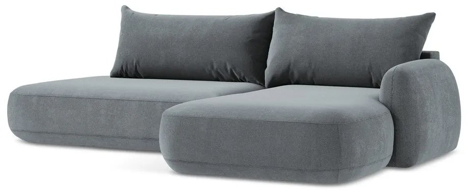 Сиво-син сгъваем ъглов диван (десен ъгъл) Hale – Makamii