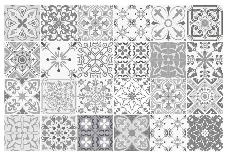 Комплект от 24 декоративни стикера за стена , 20 x 20 cm Gythio - Ambiance