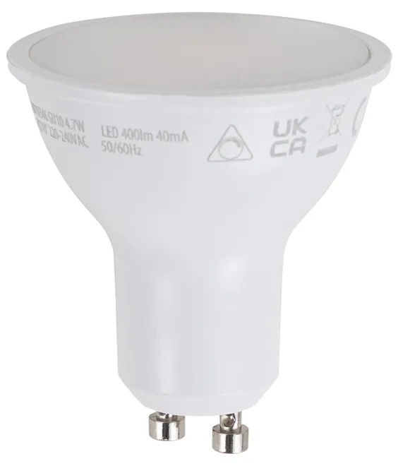 Интелигентна димируема LED крушка GU10 50mm Опал RGBW 4.7W 400lm 2700-6500K