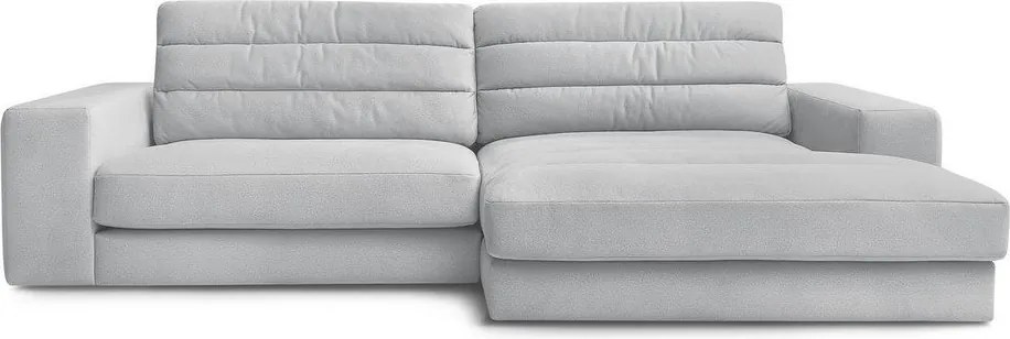 Светлосив кадифен ъглов диван (десен ъгъл) Sierra – Bobochic Paris