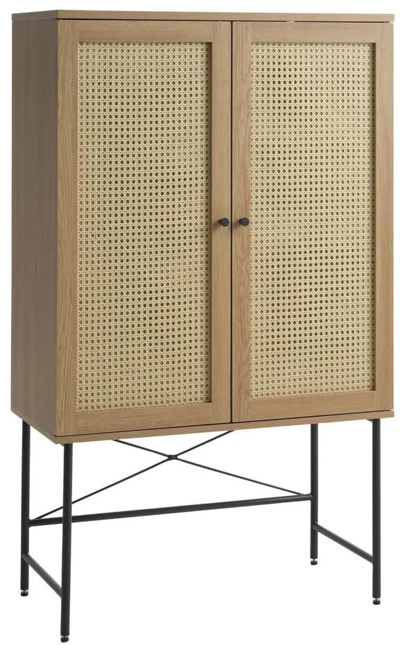 Шкафче от декор от дъб в естествен цвят 80x135 cm Pensacola – Unique Furniture