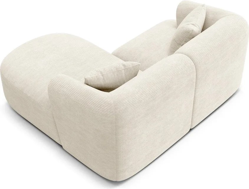 Бежов ъглов диван от рипсено кадифе (десен ъгъл) Campi – Cosmopolitan Design