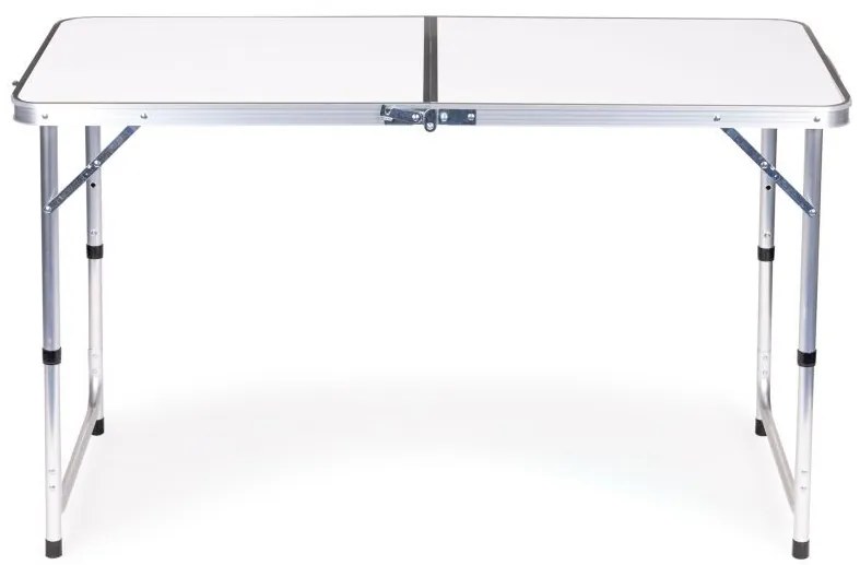 Сгъваема маса за кетъринг 119,5 x 60 cm бяла с 4 стола