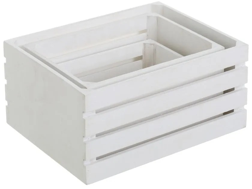 Бели кутии за съхранение в комплект от 3 бр. 31x23x15 cm – Casa Selección