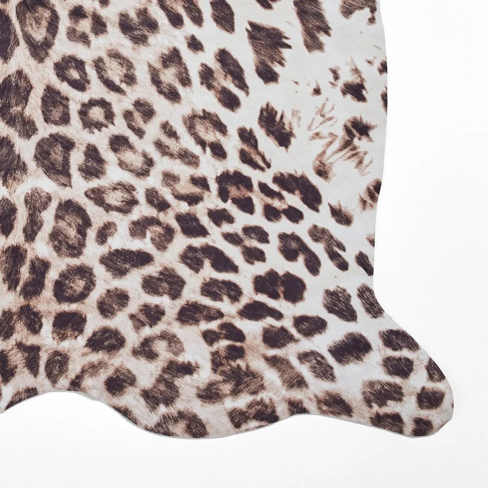 Кафяво-бежов килим 155x130 cm Faux Leopard - Think Rugs