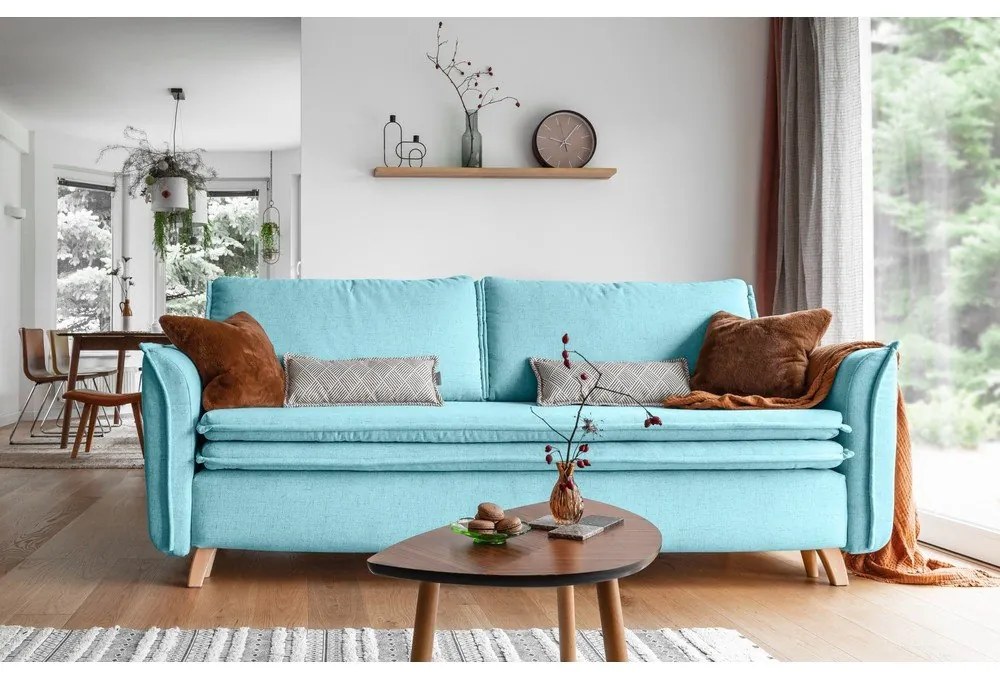 Светлосин разтегателен диван 225 cm Charming Charlie – Miuform