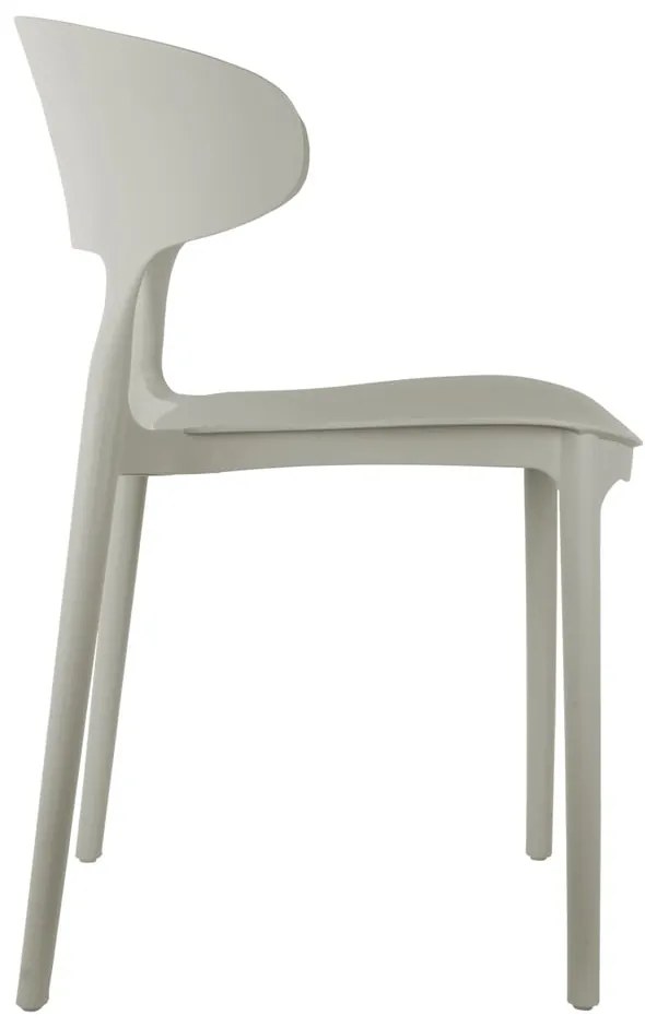 Сив пластмасов трапезен стол Fain – Leitmotiv