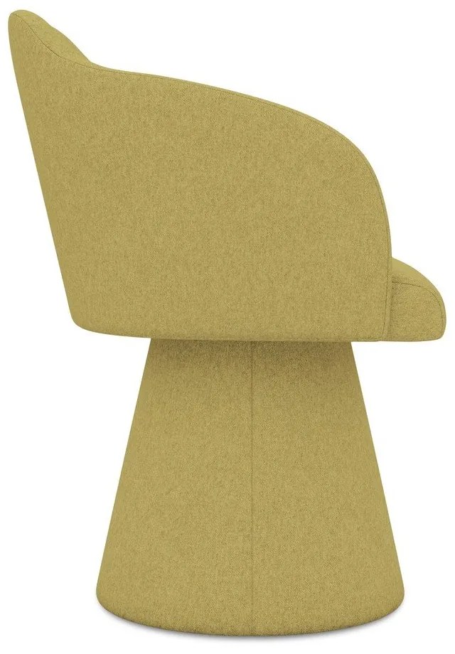 Жълт тапициран трапезен стол Kanoa – Makamii