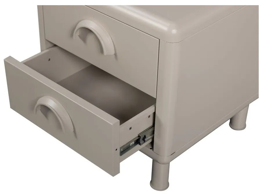 Бежово метално нощно шкафче Rune – WOOOD