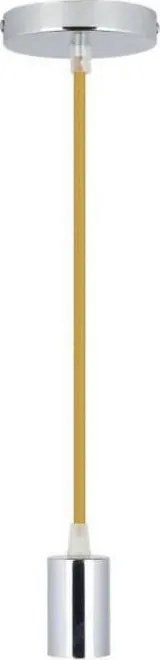 Захранващ кабел 1xE27/60W/230V кафяв/лъскав хром