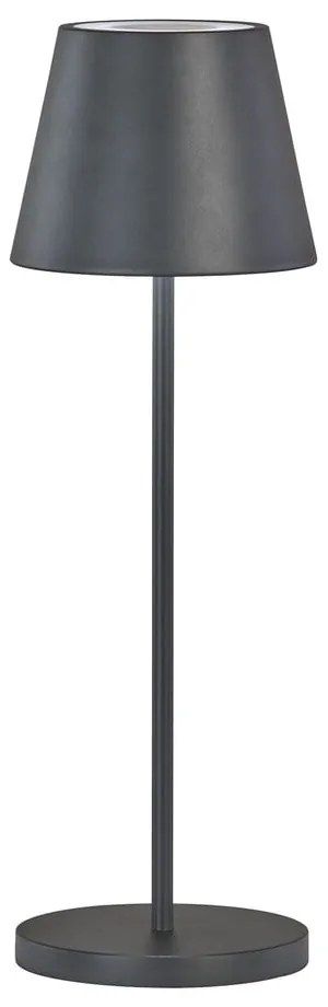 Черна LED затъмняваща се настолна лампа с метален абажур (височина 34 cm) Cosenza 2.0 – Fischer & Honsel