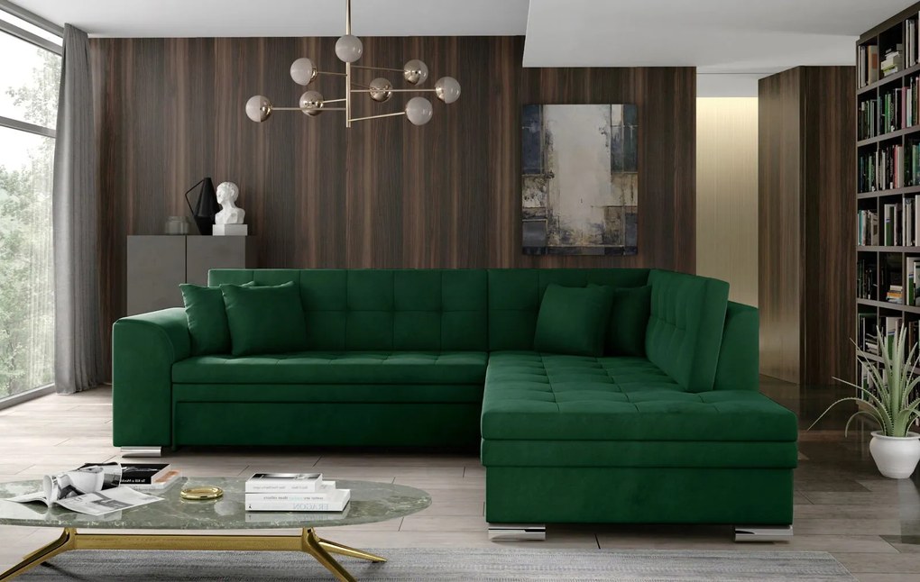 Ъглов диван Pueblo-Right-Green