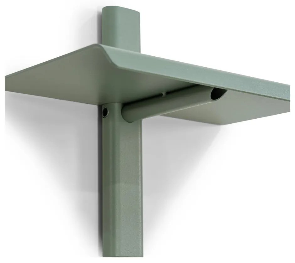 Сиво-зелен метален стенен рафт 28 cm Hola – Spinder Design