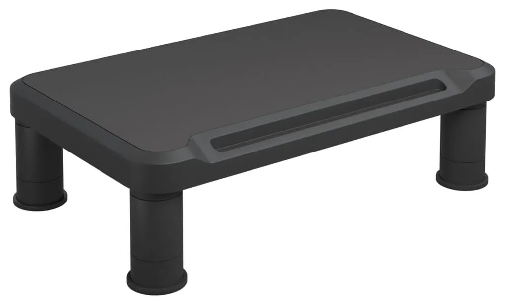 51724 vidaXL Поставка за монитор, черна, 38x24x10,5 см