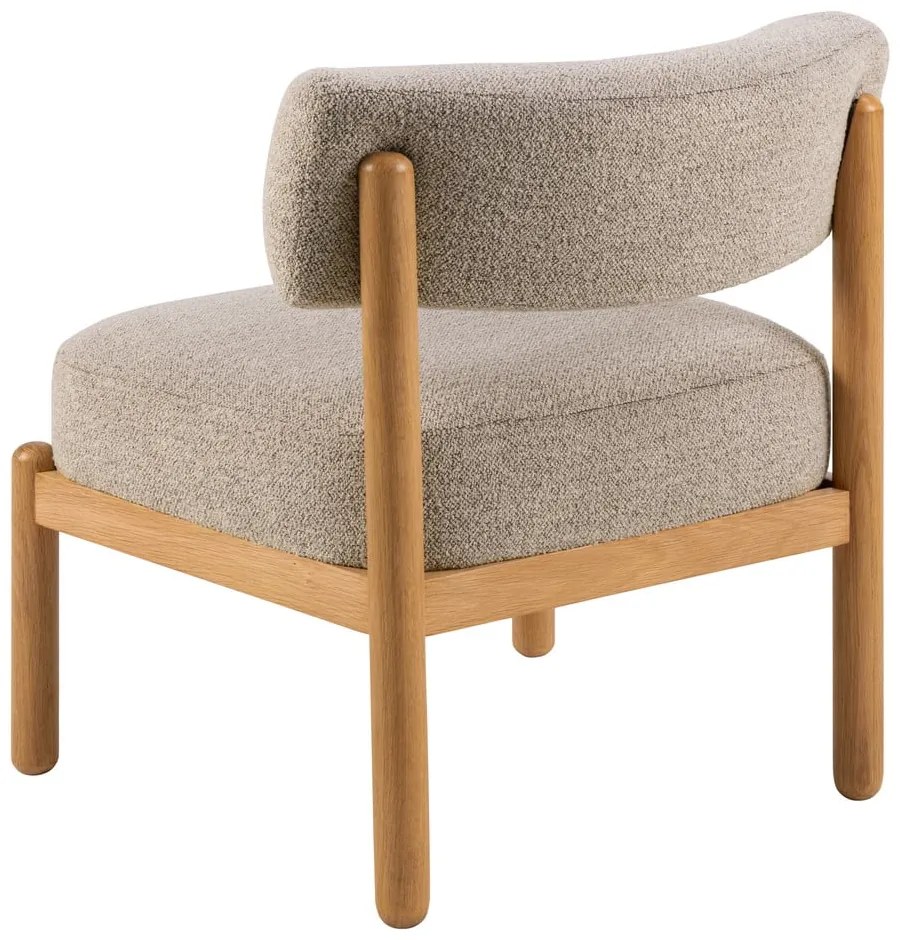 Бежово кресло от плат букле Burley – Actona