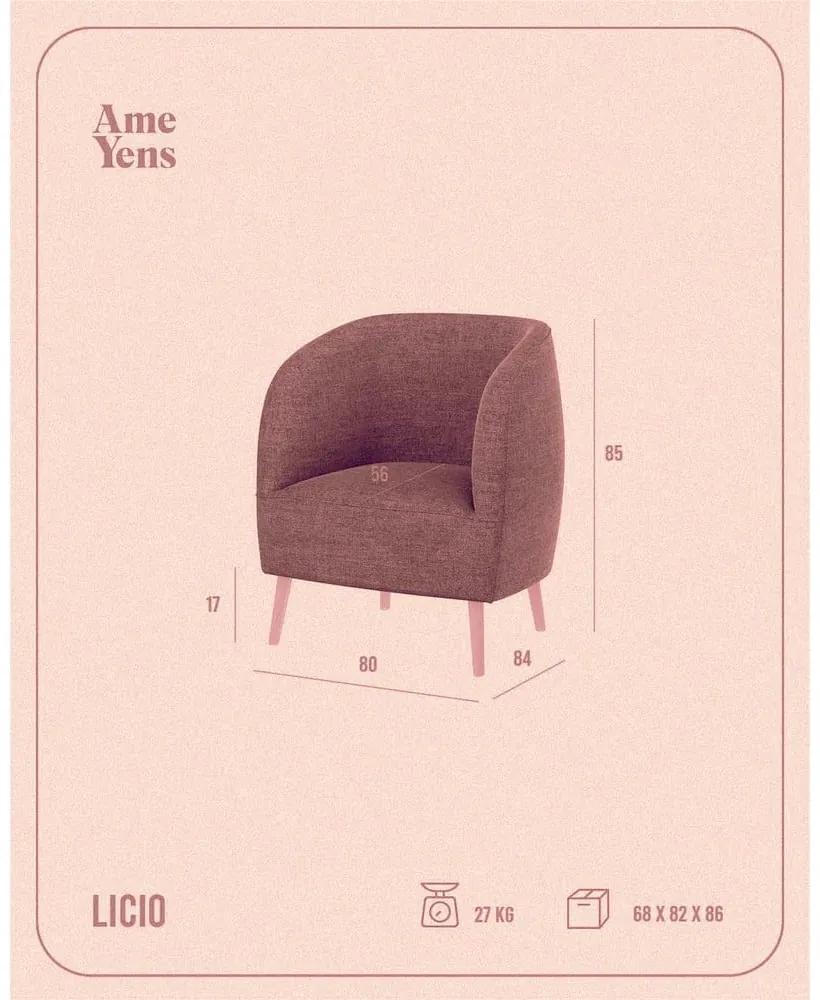 Фотьойл в тухлен цвят Licio - Ame Yens