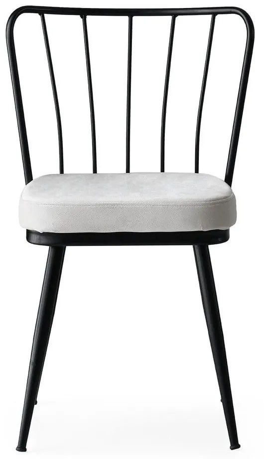 Бело-черни метални трапезни столове в комплект от 2 броя Yildiz - Kalune Design