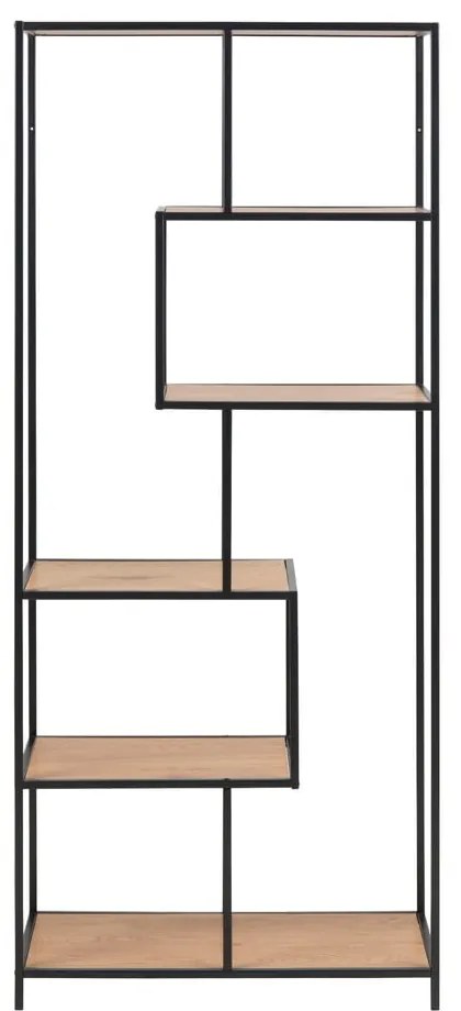 Черна етажерка в дъб 77x185 cm Seaford - Actona