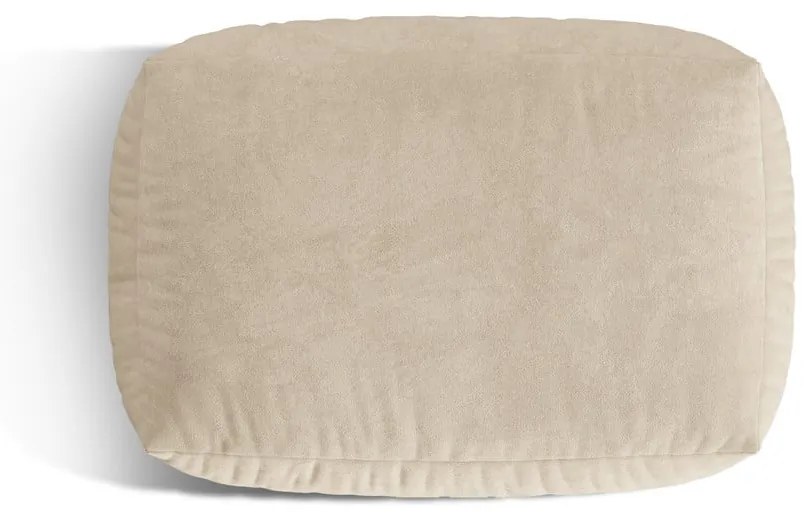 Бежова кадифена модулна табуретка Martina – Micadoni