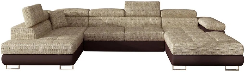 Ъгъл диван Romeo-Left-beige - Brown