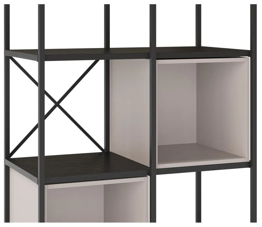 Черно-кремава библиотека 71x179 cm Anya – Marckeric