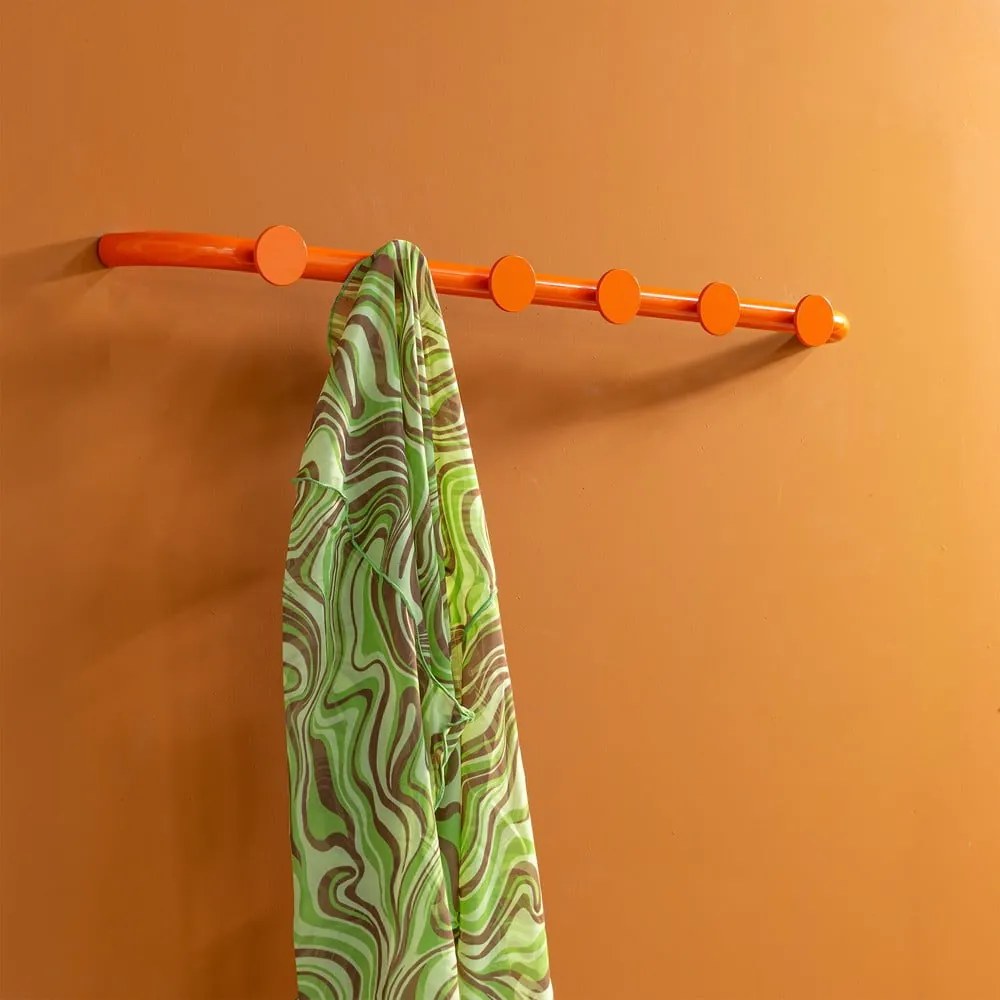 Оранжева метална стенна закачалка 75 cm Retro – Spinder Design