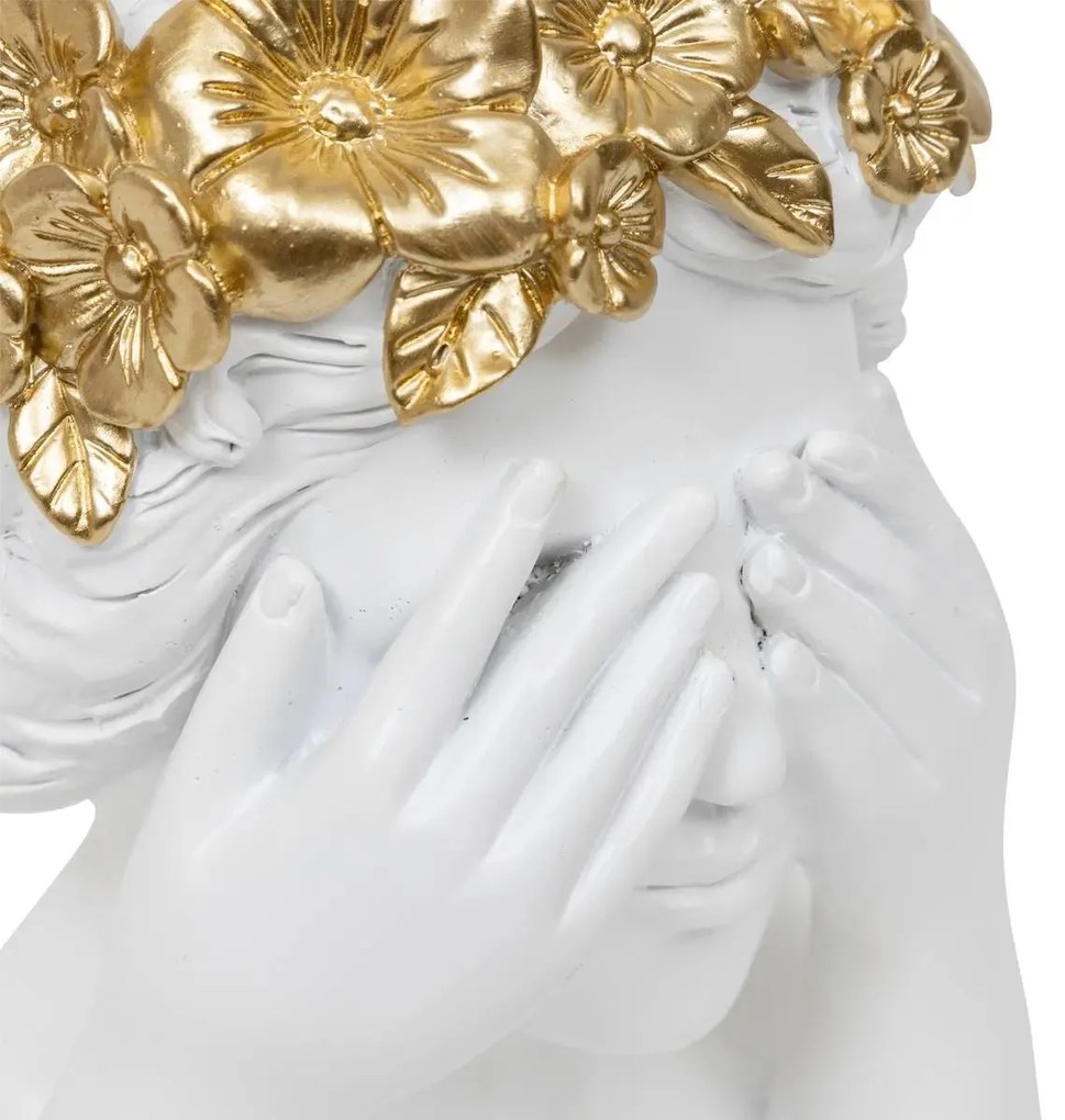 Декоративна фигура atmosphera Wild Romance, Смола, Бял, 22 cm