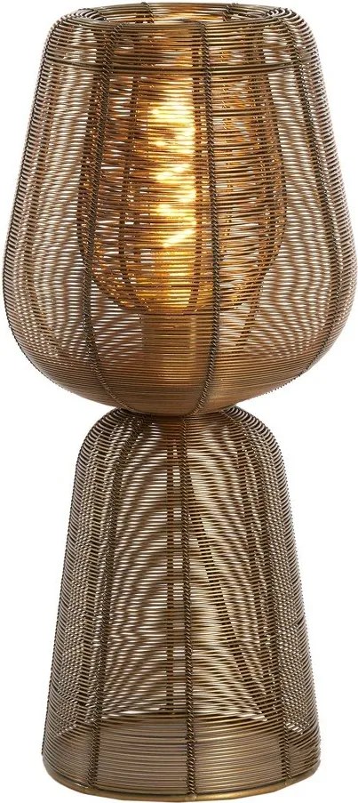 Метална настолна лампа в бронзов цвят (височина 42 cm) Aboso – Light & Living