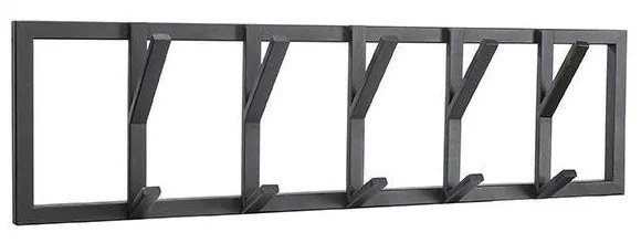 Черна метална стенна закачалка Frame - LABEL51
