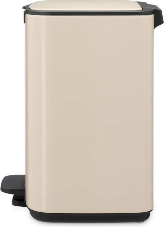 Кош за боклук Brabantia Bo Pedal 1010077, 7 л, Плавно затваряне, Гумирана основа, Бежов