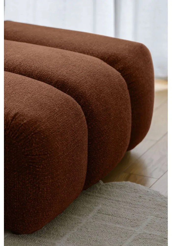 Теракотен ъглов диван (десен ъгъл) Shell – Miuform