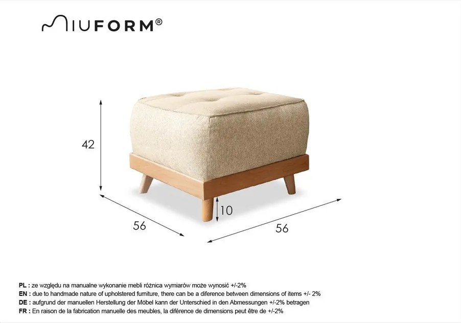 Светлосиня табуретка за крака Dazzling Daisy - Miuform