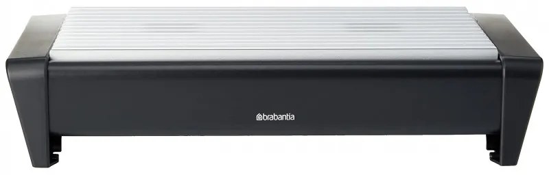 Уред за топло сервиране Brabantia 646996, 2 подгревателя, Алуминиева решетка, Ненагряващи се дръжки, Черен