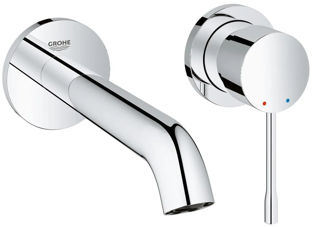 Тоалетна стенен кран Grohe Essence New-Length 18 cm.-Glossy silver