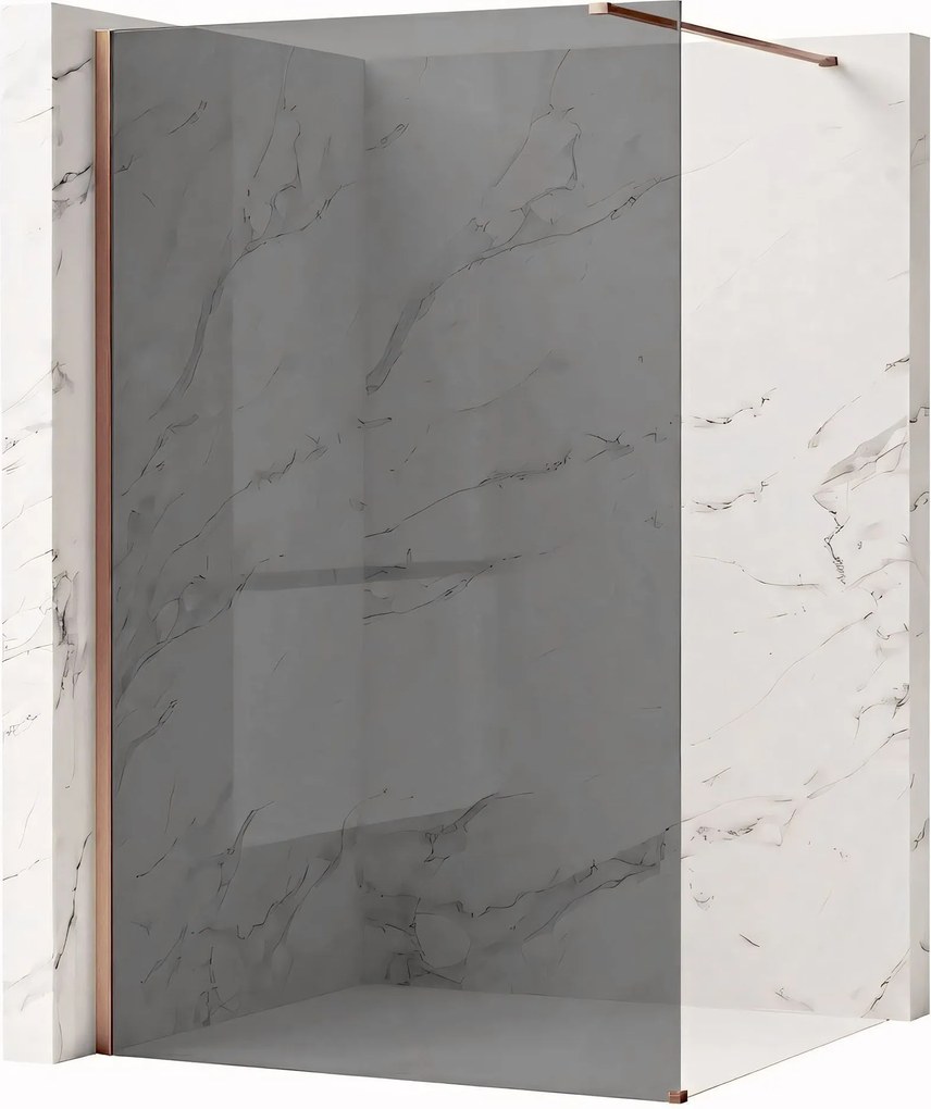 Параван за душ Rea Flexi Grey / Brush Copper 130