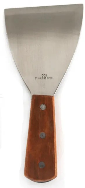 Шпатула от неръждаема стомана с дървена дръжка 005 CN-(5229-4095) - Horecano