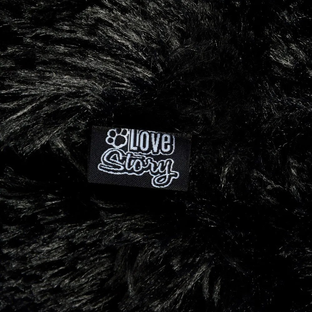 Черно легло за куче 65x107 cm – Love Story