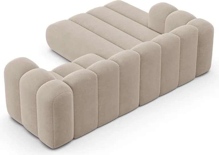Бежов ъглов диван (ляв ъгъл) Lupine – Micadoni Home