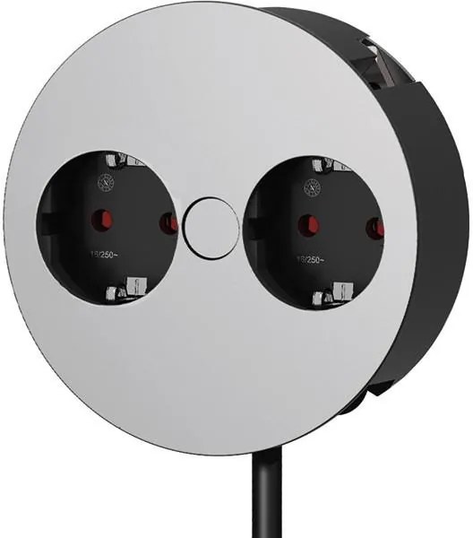 BACHMANN Модул TWIST с 2х Шуко, с кабел 2м, цвят Хром мат,  - B931.021