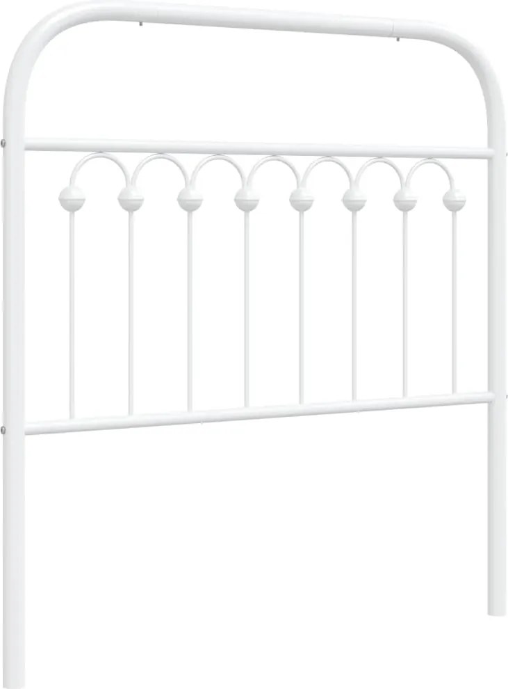 376677 vidaXL Метална резервна табла за легло, бяла, 90 см