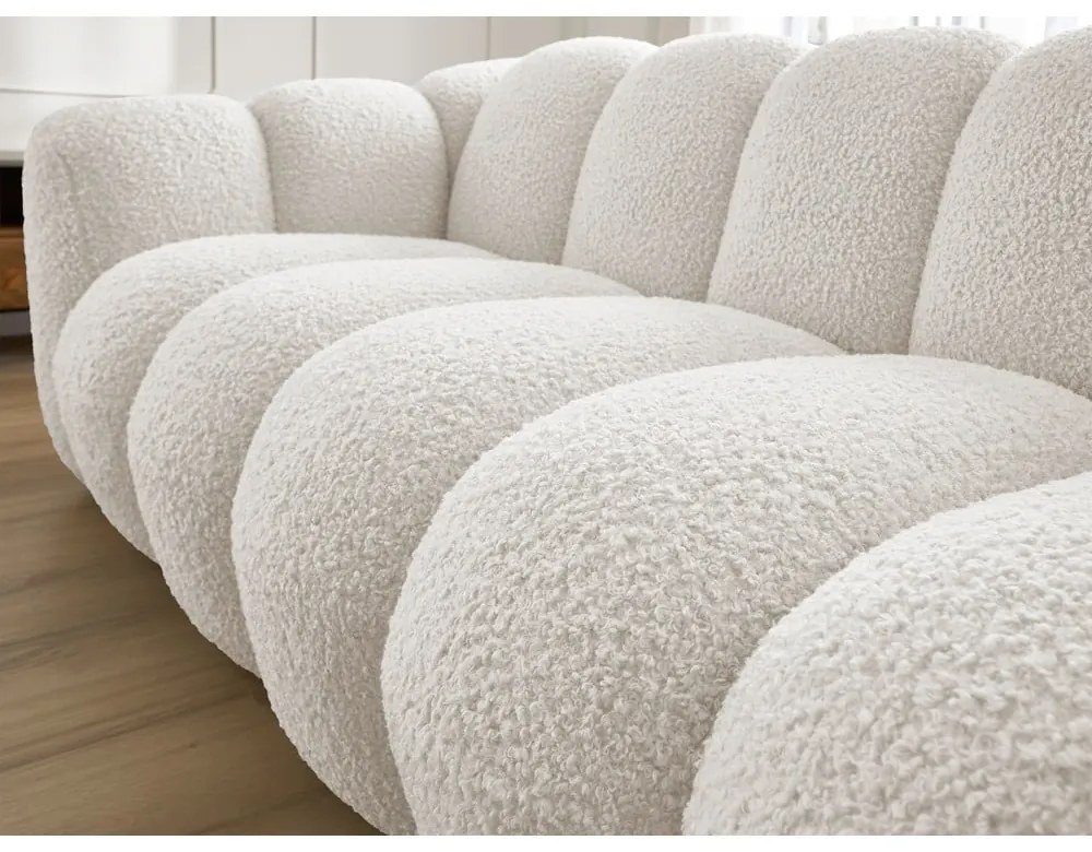 Бял диван от прежда с примки от букле 232 cm Hippolyte – Bobochic Paris