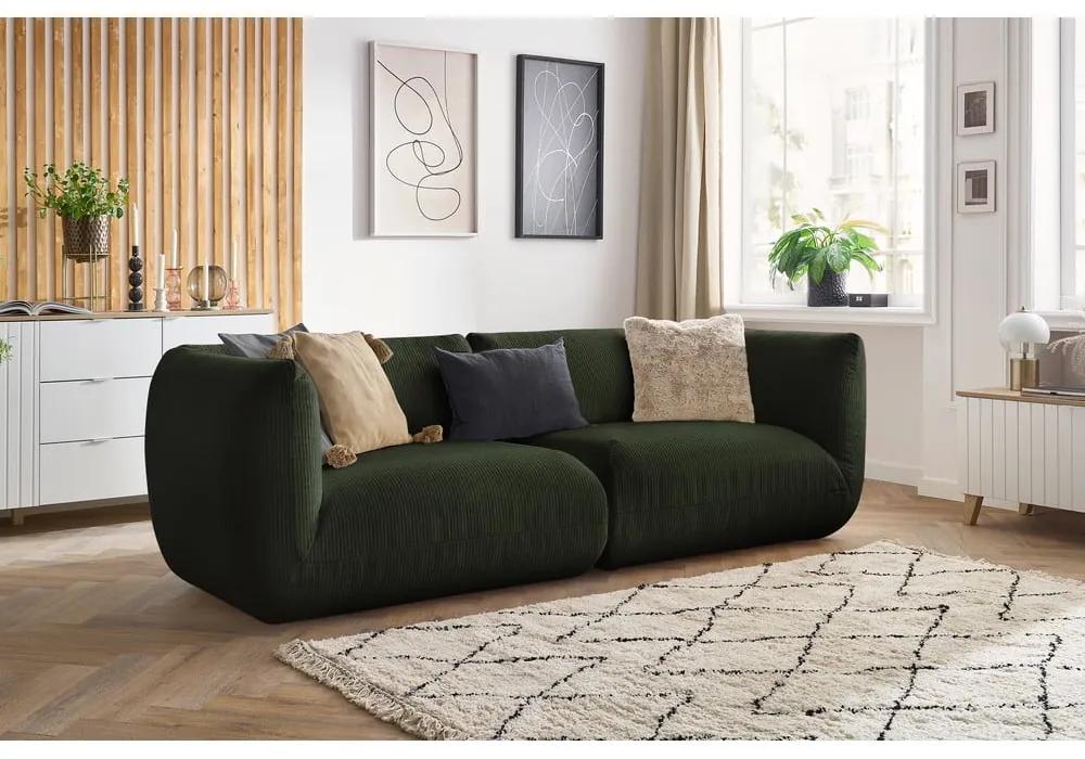 Зелен велурен диван 260 cm Lecomte - Bobochic Paris