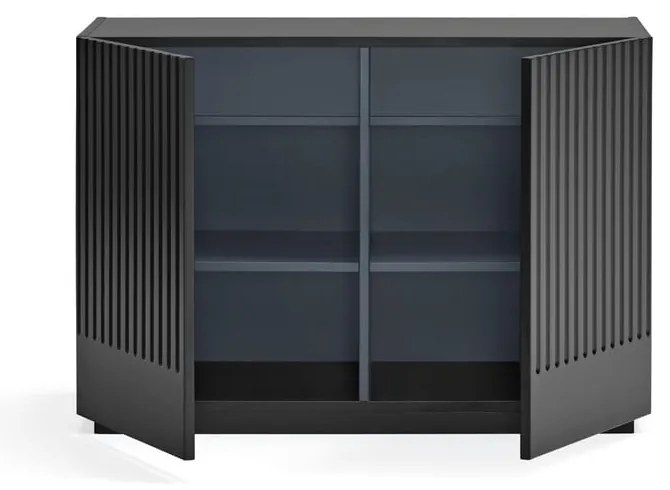 Черен нисък скрин с чекмеджета 100x70 cm Doric - Teulat