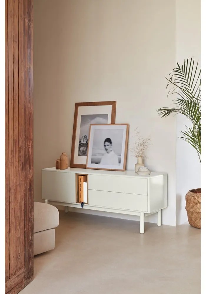 Кремава маса за телевизор 140x56x40 cm Corvo – Teulat