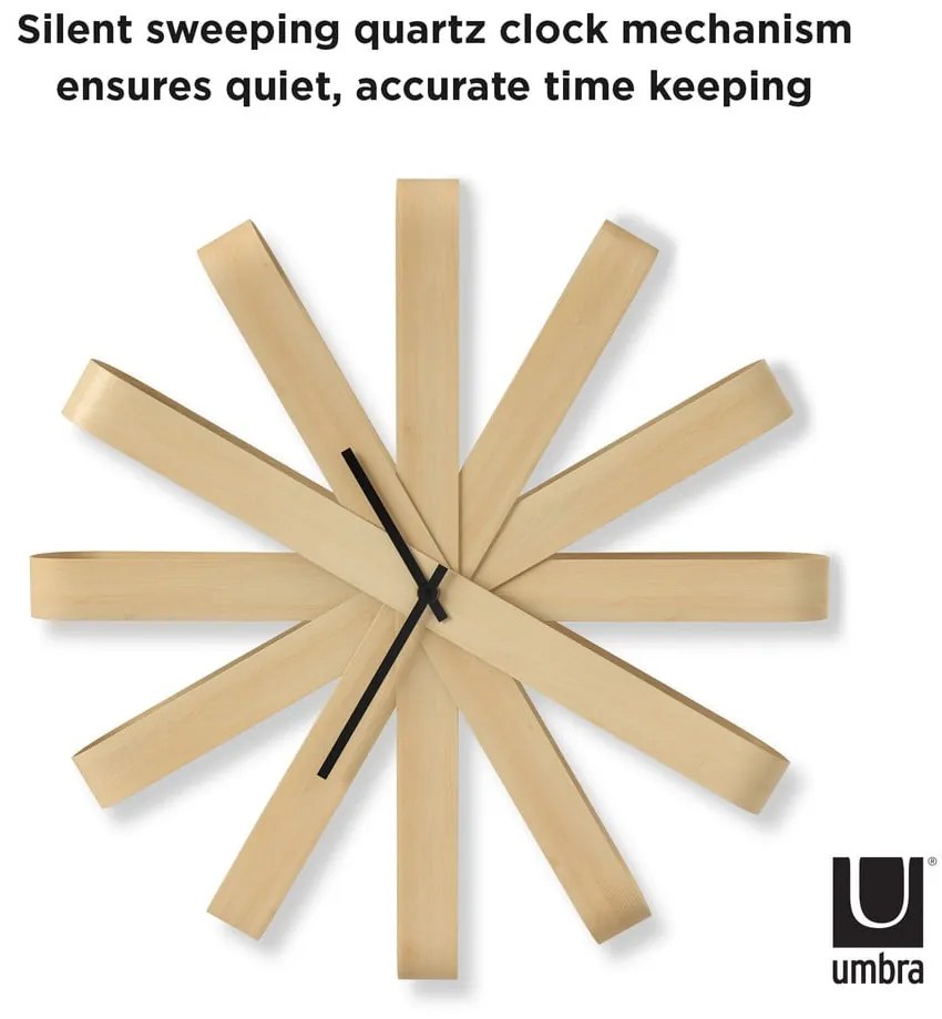 Стенен часовник ø 51 cm Ribbonwood – Umbra
