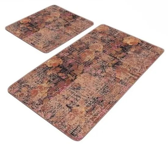 Кафяви кадифени килими за баня в комплект от 2 бр. 60x100 cm – Mila Home